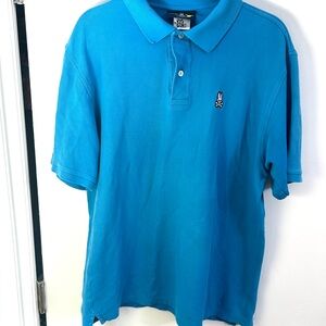 Psycho Bunny Men's Blue Polo Shirt Size 8 (XXL)